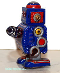 Blue Mini Robot Tin Toy Windup SALE!