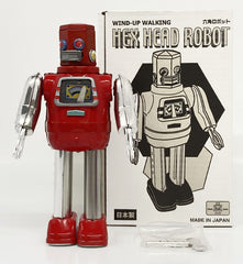 ARRIVED! Hex Head Metal House Robot Red Wind-Up Tin Toy