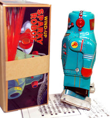 ARRIVED! Green Sparky Robot Ichiko Japan Tin Toy Windup