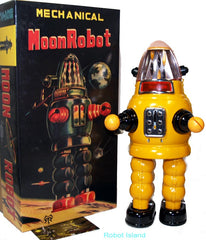 ARRIVED! Moon Robot Robby the Robot Tin Toy Windup Limited Edition YELLOW