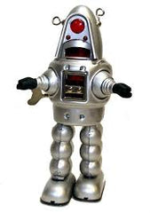 Twilight Zone Robby the Robot Tin Toy Windup Silver