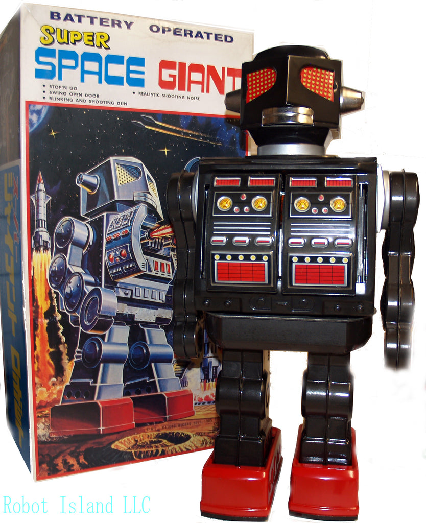 ARRIVED! Black Metal House Super Space Giant Japan Battery Operated Tin Toy