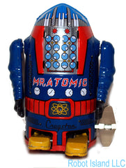 Blue Mr. Atomic Robot Tin Toy Windup SALE!