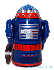 Blue Mr. Atomic Robot Tin Toy Windup SALE!