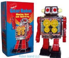 Gear Robot Windup Horikawa Japan Chrome