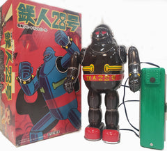 ARRIVED! Billiken Black Gigantor T-28 Robot Tin Toy Japan Battery Op