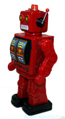 ME100 Tin Toy Robot RED Mr. D Cell Battery Operated Rotatomatic Robot