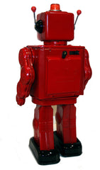 ME100 Tin Toy Robot RED Mr. D Cell Battery Operated Rotatomatic Robot