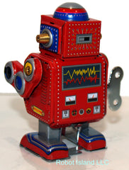 Red Mini Robot Tin Toy Windup - SALE!
