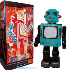 Blue Teal Space Doom Japan TV Robot Metal House Japan - SOLD!