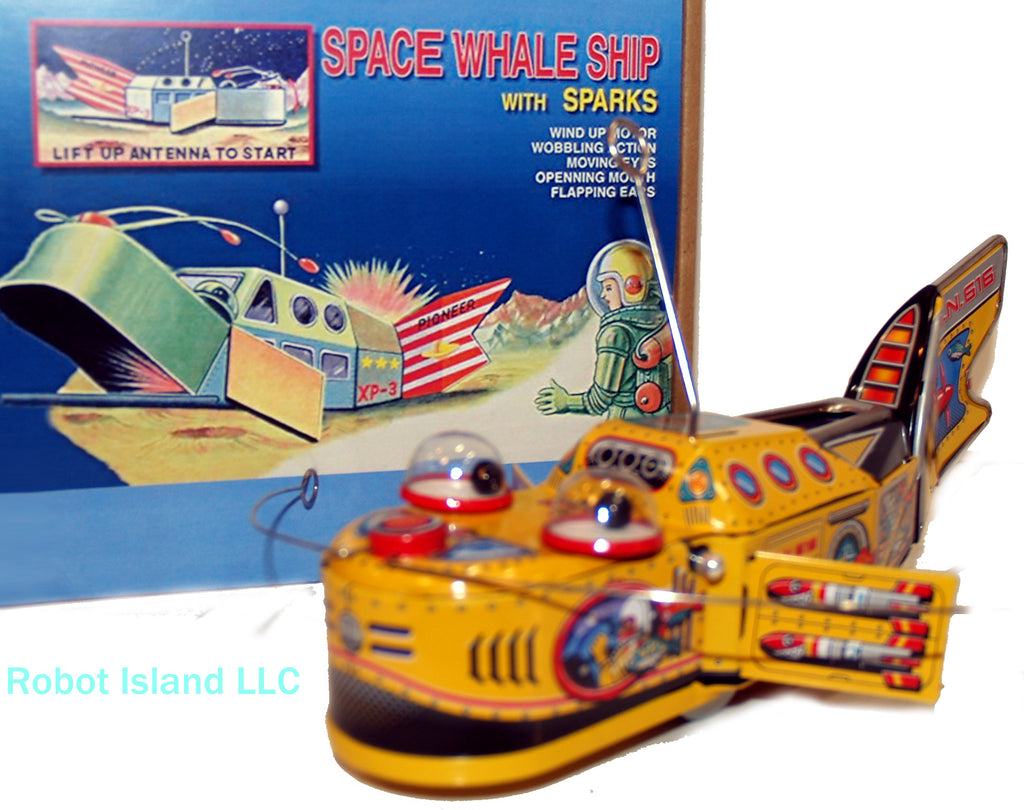 【まとめ買い】 Robot Space Yellow Whale Marxu John St. Toy Tin Windup Nintendo Switch