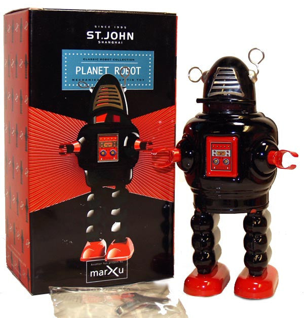 Robby the Robot Jr. Windup Tin Toy Edition Black St. John Toys