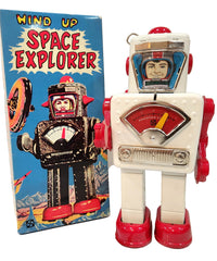 A White Space Explorer Robot Windup Tin Toy Limited Edition