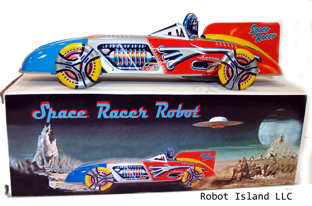 Space Racer Robby the Robot Racer Space Ship Tin with Engine Sound ...