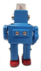 ARRIVED! Blue Smoking Spaceman Robot Tin Battery Operated Blue