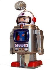TV Spaceman Astronaut Wind Up Robot