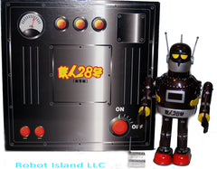 ARRIVED! Brown/Black Gigantor T-28 Robot Japan Osaka Tin Toy Windup Live Action Version Tetsujin 28