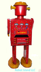 JUST ARRIVED! Atomic Robot Man Windup Giant Tin Toy Red 12" Tall St. John Toys