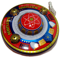 Flying Saucer Saturn UFO Tin Windup