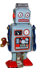Radar Robot Tin Toy Windup Blue MS294