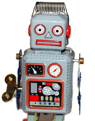 Radar Robot Tin Toy Windup Blue MS294