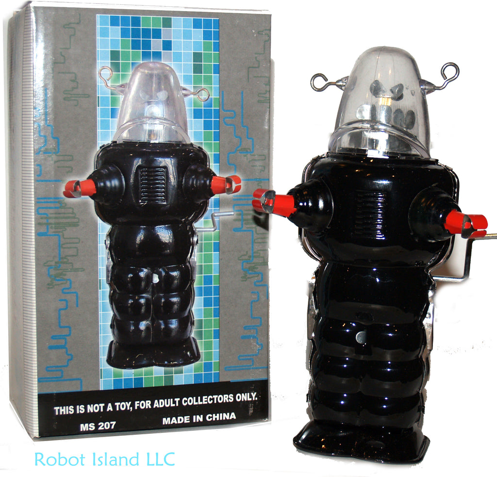Robby the Robot Space Trooper Crank Wind 1950's Version Black – Robot
