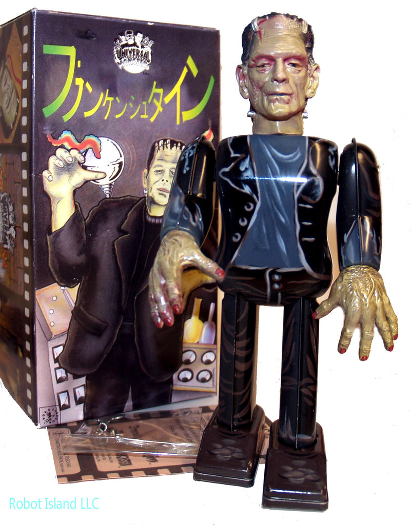 Frankenstein Robot Japan Tin Wind Up Metal House
