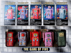 ARRIVED! Gang of Five Robot Set Masudaya Robot Japan Robot Windups
