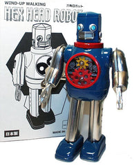 ARRIVED! Gear Robot Hex Head Metal House Japan Wind Up Tin Toy