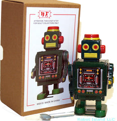 Horikawa Style Tin Toy Robot Windup Green