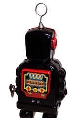 ARRIVED! Black High Wheel Gear Robot Tin Toy Windup