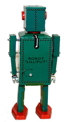 Green Lilliput Robot Tin Toy Windup