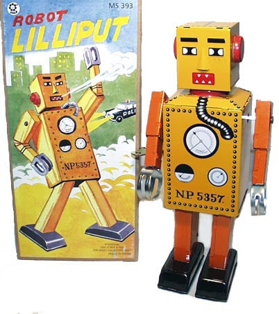 Lilliput Robot Deluxe Tin Toy Windup - SALE!
