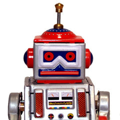Little Giant Band Leader Robot Wind up Tin Toy Marching Robot