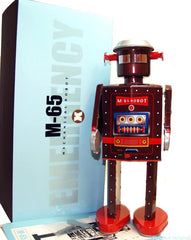 Giant Atomic Robot Man 12" Tall - M-65 NASA Tin Toy Windup St. John Toys