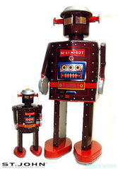 Giant Atomic Robot Man 12" Tall - M-65 NASA Tin Toy Windup St. John Toys