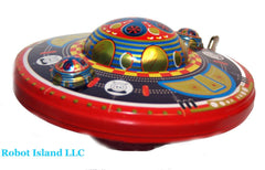 Flying Saucer Mars Quest UFO Tin Windup
