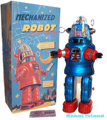 ARRIVED! Blue Mechanized Robby The Robot Osaka Tin Toy Japan Limited Edition