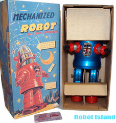 ARRIVED! Blue Mechanized Robby The Robot Osaka Tin Toy Japan Limited Edition