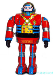 Metal House Astronaut Robot JAPAN Tin Toy Windup Osaka Tin Toy