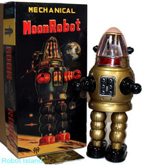 ARRIVED! Gold Moon Robot Robby the Robot Tin Toy Windup Limited Edition