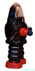 Black Moon Robot Robby the Robot Tin Toy Windup Limited Edition Black - SALE!