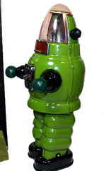 ARRIVED! Green Moon Robot Robby the Robot Tin Toy Windup Limited Edition Green