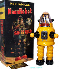 Moon Robot Robby the Robot Tin Toy Windup Limited Edition YELLOW- SOLD OUT!