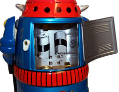 ARRIVED! Arrived - BLUE Mr. Atomic Robot Japan Osaka Tin Toy Blue OTTI Cragstan