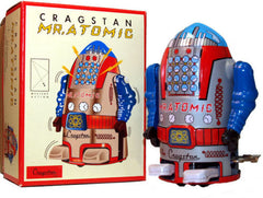 Mr. Atomic Robot Tin Toy Wind up Silver - Sale!