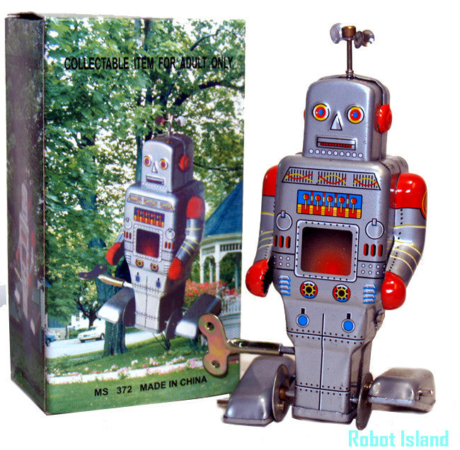 Peddle Foot Robot Tin Toy Windup Weatherman – Robot Island