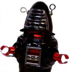 Planet Robot Robby the Robot Black Windup Tin Toy Black