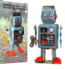 Radar Robot Tin Toy Windup Blue MS294