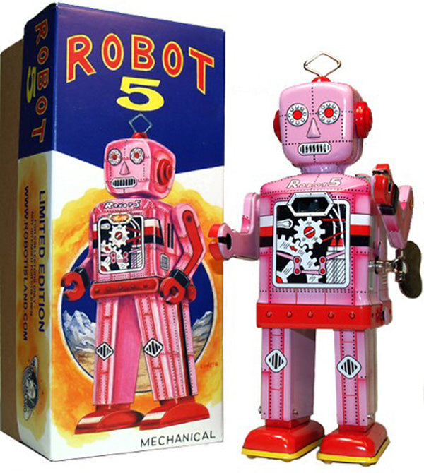 Robot 5 Windup Pink Limited Edition